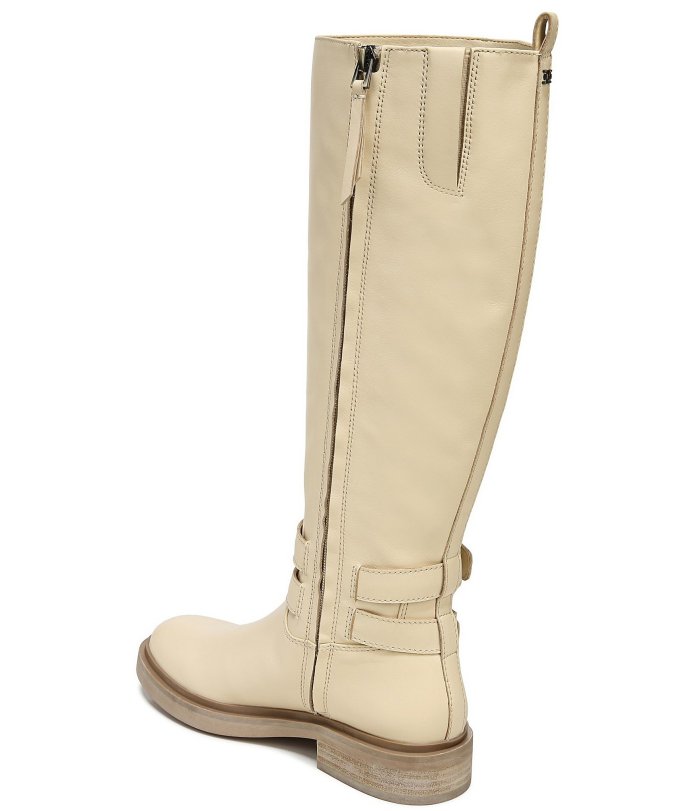 Freda Tall Leather Almond Toe Riding Boots
