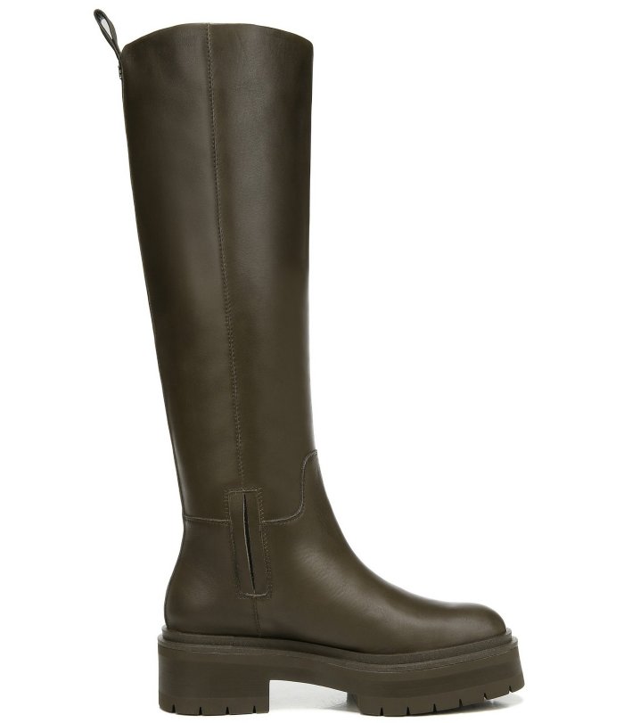 Larina Tall Waterproof Leather Lug Sole Boots