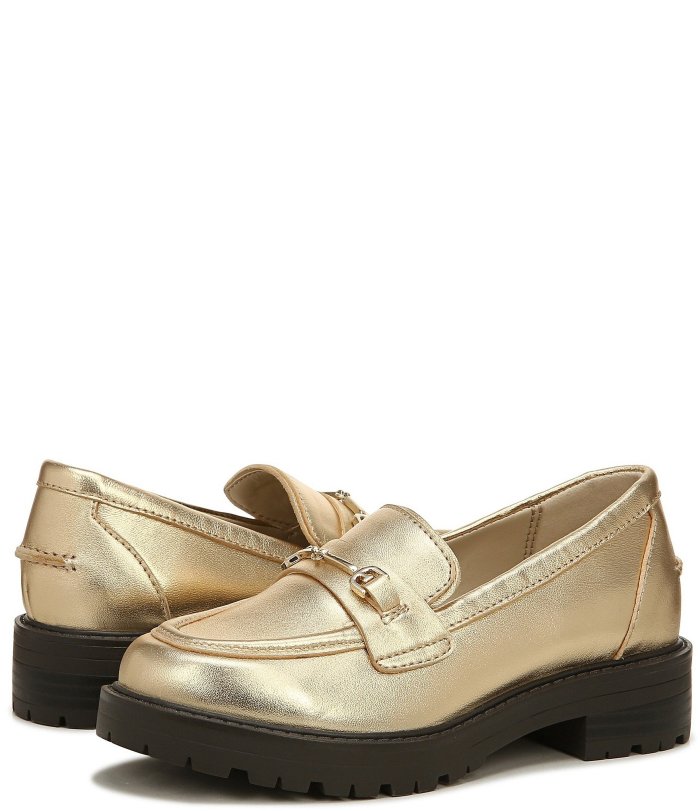 Girls' Tully Mini Metallic Leather Lug Sole Loafers (Toddler)
