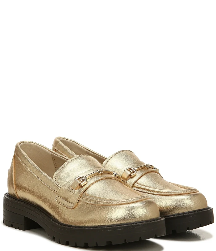 Girls' Tully Mini Metallic Leather Lug Sole Loafers (Toddler)