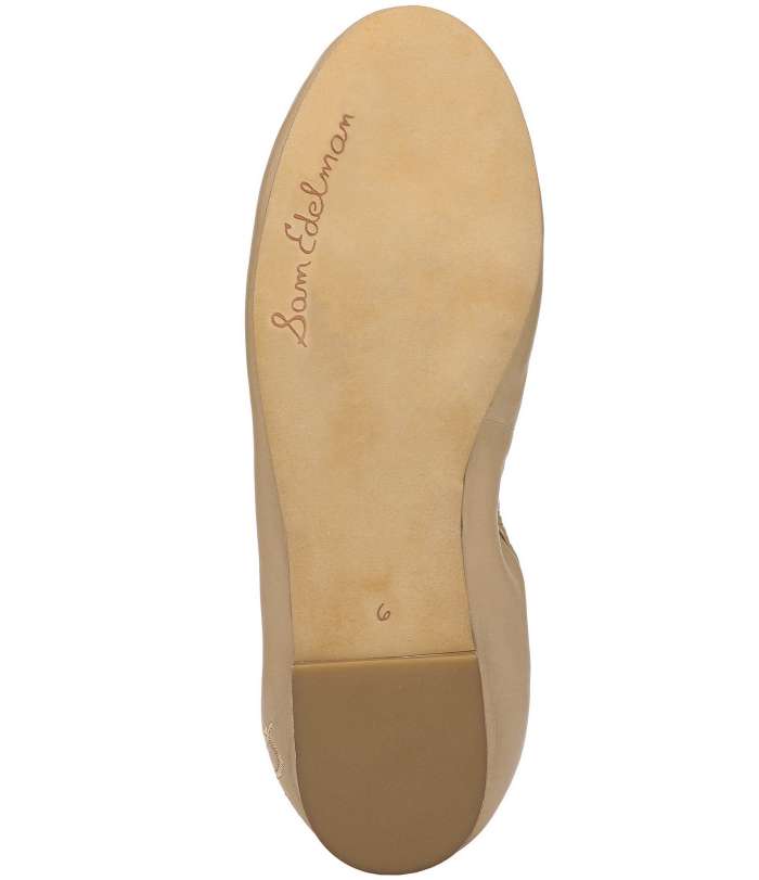Felicia Leather Bow Detail Ballet Flats
