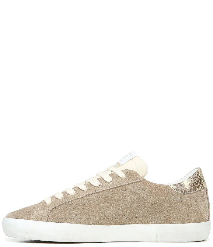 Aubrie Double E Perforated Suede Snake Print Sneakers