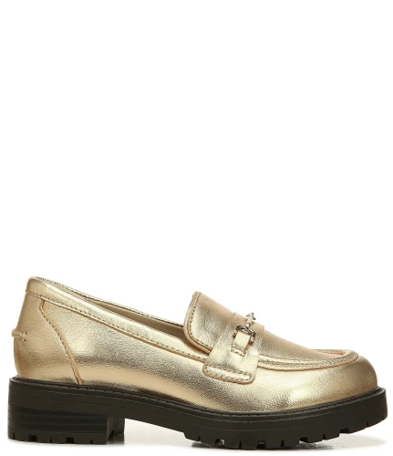 Girls' Tully Mini Metallic Leather Lug Sole Loafers (Youth)