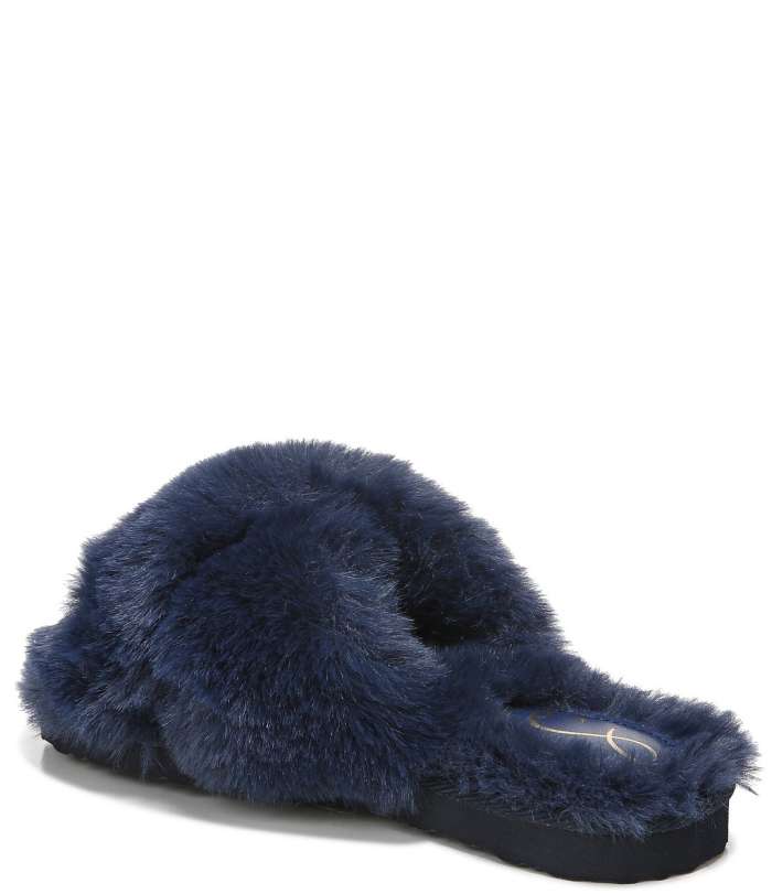 Jeane Faux Fur Fabric Slippers