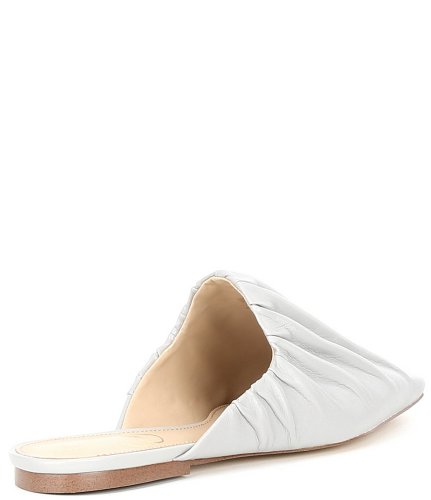 Cecilia Ruched Leather Pointed Toe Flats