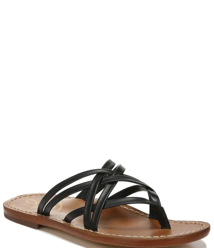 Marinea Strappy Leather Thong Sandals