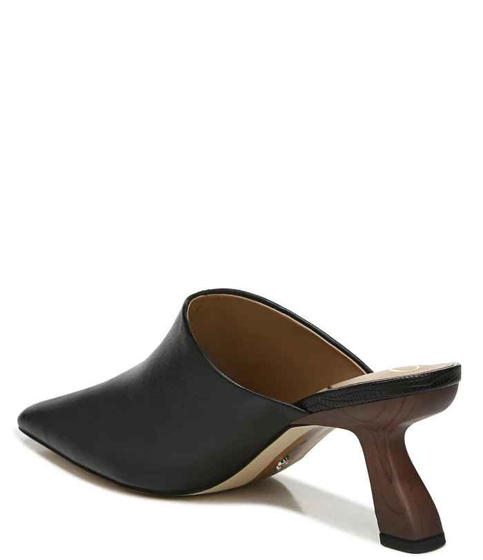 Skya Leather Pointed Toe Dress Mules