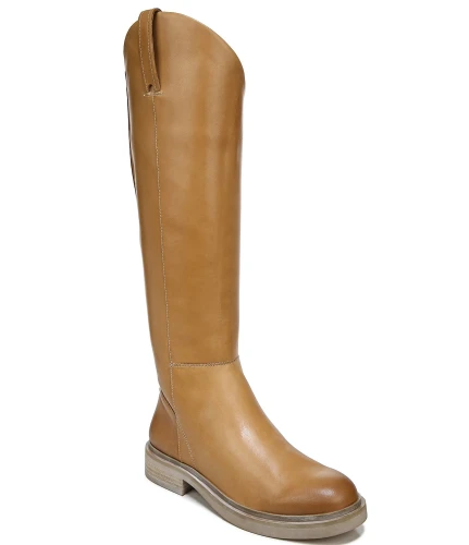 Fable Leather Asymmetrical Almond Toe Riding Boots