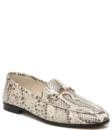 Loraine Snake Embossed Leather Loafers