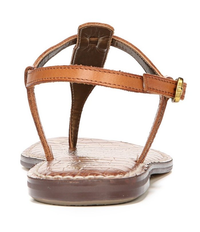 Gigi Leather T-Strap Sandals