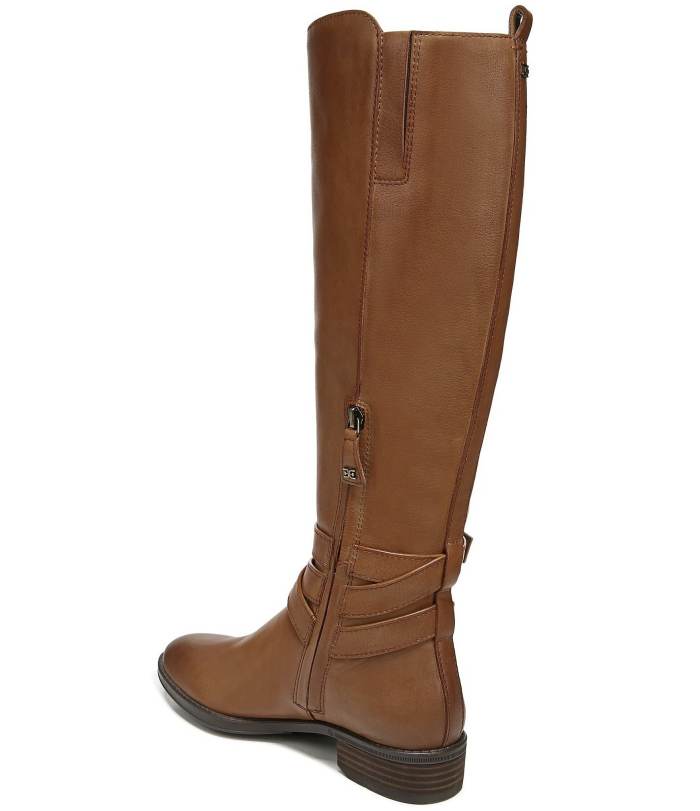 Pansy Leather Lug Sole Tall Riding Boots