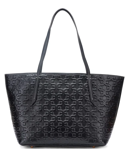 Eden Embossed Leather Tote Bag