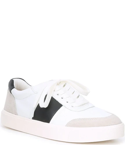 Enna Leather and Suede Colorblock Sneakers