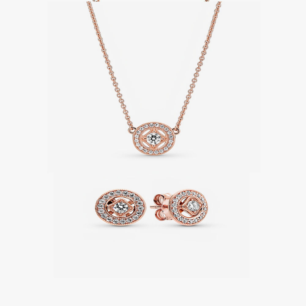 Vintage Circle Collier Necklace and 