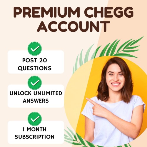 Chegg Account【1 MONTH PREMIUM】