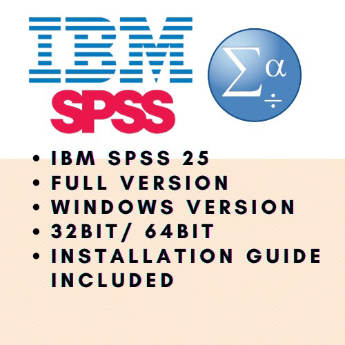 IBM SPSS Statistic 25 Windows Version LIFETIME