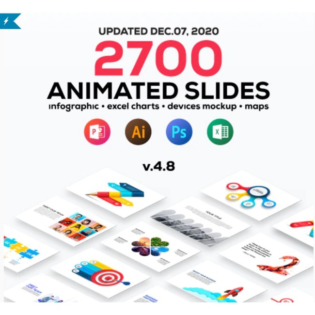 2700 Power Point Slides Templates (Infographic) (Animated Slides) (Google Drive)