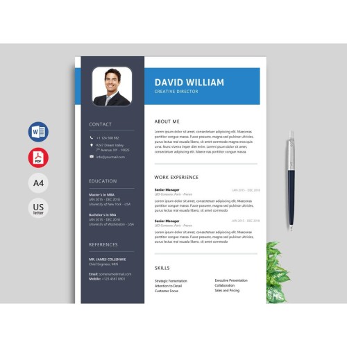 330+12 Sets Premium Resume Template Bundle with CV and Cover Letter [Format Microsoft Word/ PowerPoint/ Psd/ Ai]