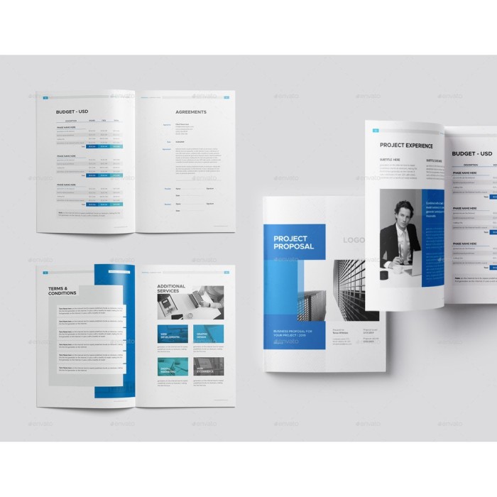 4 Sets Top Selling Proposal Template Bundle Collections | MS Words | Indesign | Fully Editable | Free Update