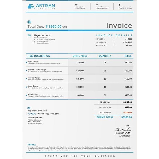 10 Sets Invoice Template Auto Calculation Microsoft Excel Microsoft Word | Templates Invois Excel