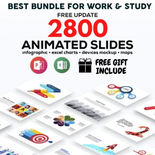 Multipurpose Animated Infographics PowerPoint Templates Free Update Excel Support | Koleksi Template PowerPoint
