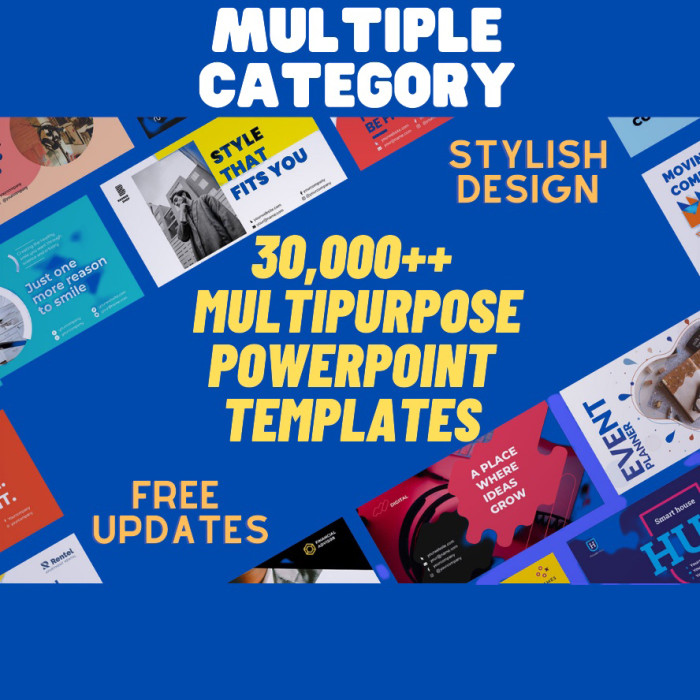 Multipurpose Premium Powerpoint Presentation Templates Multiple Categories Bundle | Koleksi Template PowerPoint