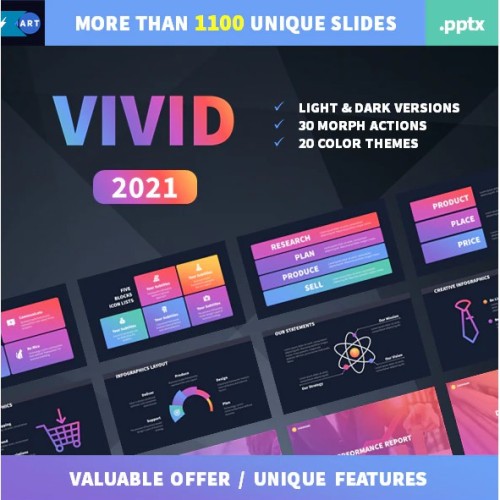 VIVID Professional PowerPoint Presentation Template Premium Slide Free Update  Koleksi Template PowerPoint