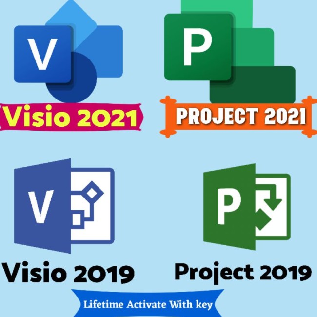 Microsoft Project Visio 2021 / 2019 [Activate With key] Win 10/ 11 Only