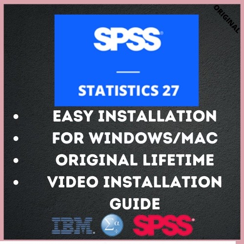 IBM SPSS 27 Statistics For Windows Lifetime with (Easy Video Installation Guide)