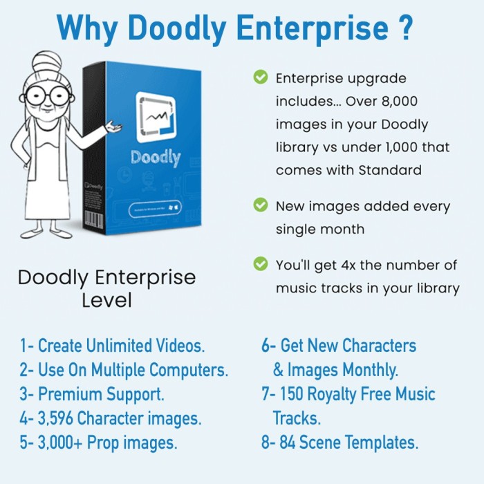 Doodly Enterprise Premium Account Lifetime White Board (Rainbow Colour)