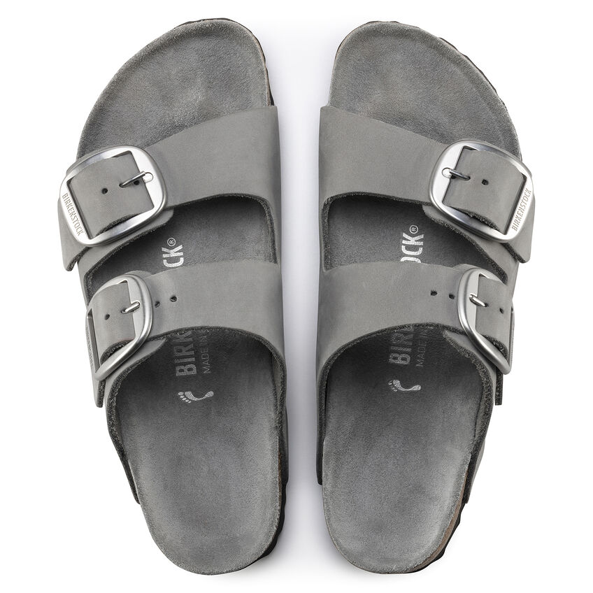 € 14.75 - Arizona Big Buckle Nubuck Leather Dove Gray - www.birkenlove.com