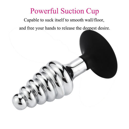 New Design alloy metal stainless steel small size anal butt plug large sex toys silicone sucker anchor Anal beads