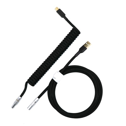 Paracord + PET Double Sleeved Keyboard Cable With Lemo 0B Aviator