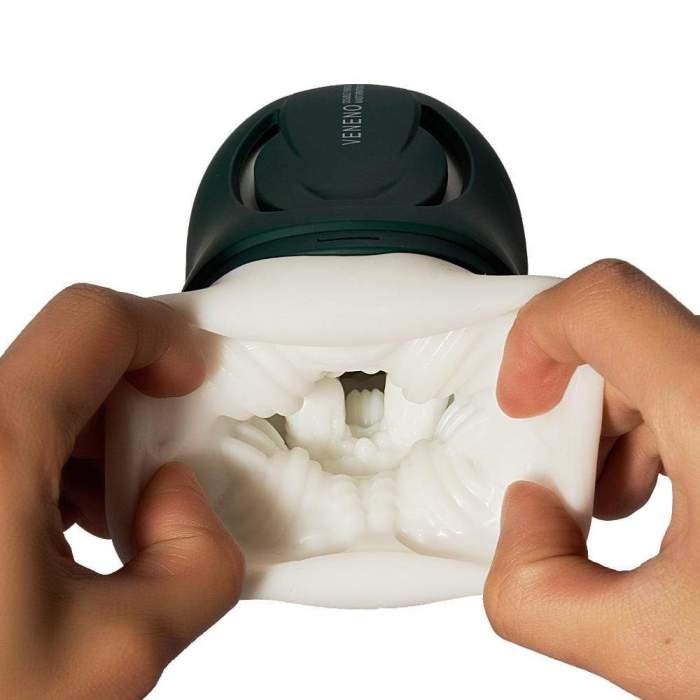 Sitmulab™ Dark-Green 10 Vibrating Manual sucking Heating Masturbation Cup