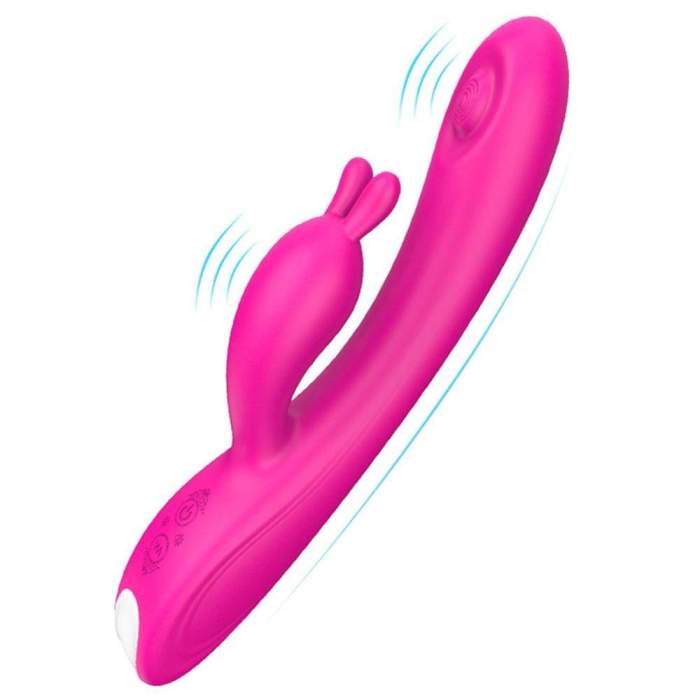 Dual Motor 9X9 Modes Flapping Clitoris G-Spot Rabbit Vibrator