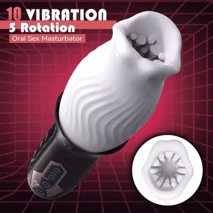 Sitmulab 360° Automatic Bare Sleeve 10 Vibrations 5 Modes Rotation Oral Sex Masturbator