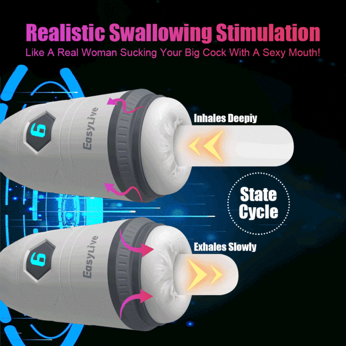 Automatic Sucking Masturbation Cup - Realistic Vagina Vibrating Masturbator for Men