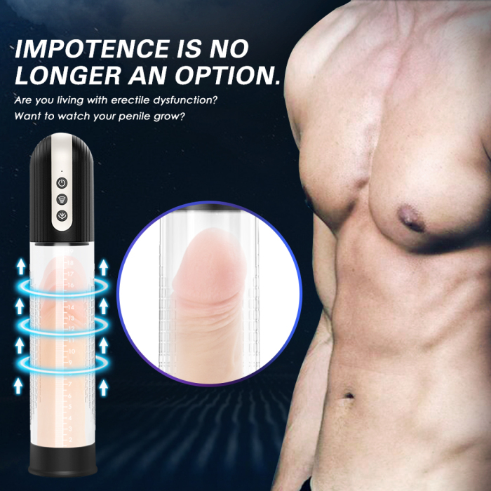 Sitmulab™ 2 in 1 Penis Pump with 4 Suction Intensities, Rechargeable Automatic Cock Pump for Stronger Bigger Erections