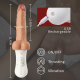 10 Vibrating 6 Telescopic Modes Lifelike Thrusting Vibrating Silicone Realistic Dildo