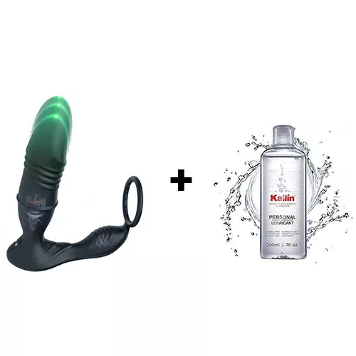 APP/Controller & 9-Telescopic /Vibration & Cock Rings Prostate Massager
