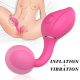 YUANSE 7 Frequencies Inflatable Expansion Vagina Anal Vibrator