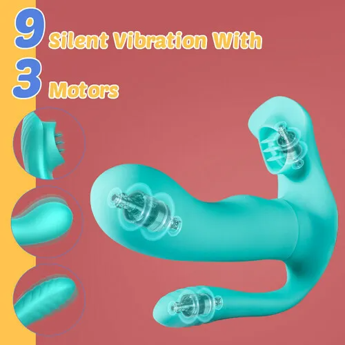 Wireless 3 Motors 9 Speed G Spot Wearable Vibrator