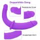 Harness Strap on Silicone Dildo G spot Stimulator Detachable Double Dildos