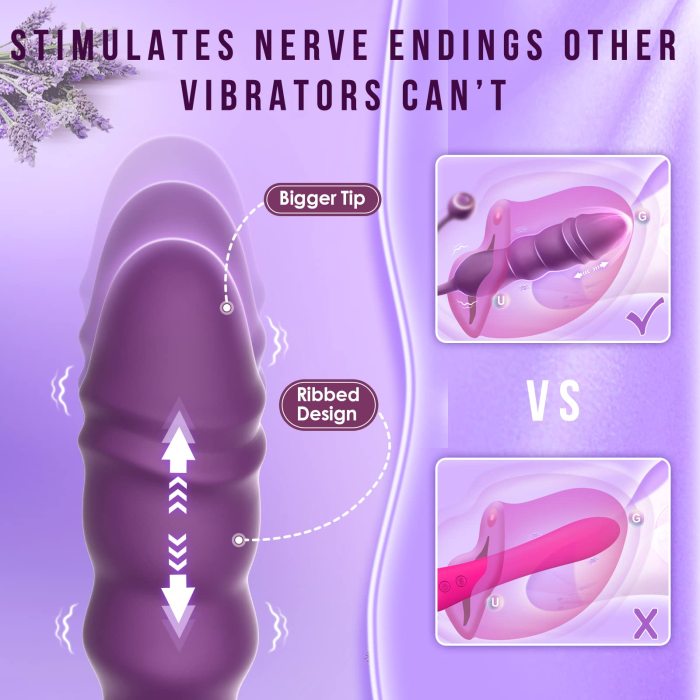 Keira - 2 in1 Upgrade Vibrator Dildos with 9 Thrusting 10 Vibrations Adult Toys
