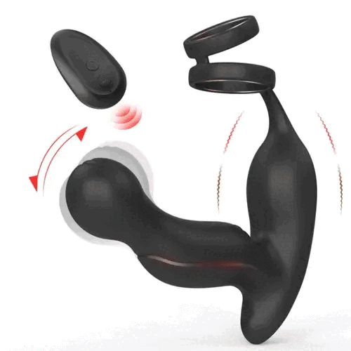 3-IN-1 Prostate Massager With 11 Vibrations With Dual Cock Rings