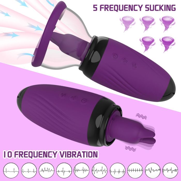 Sucker Breast Enlargement Massager 10 frequency Vibration Nipple Stimulator