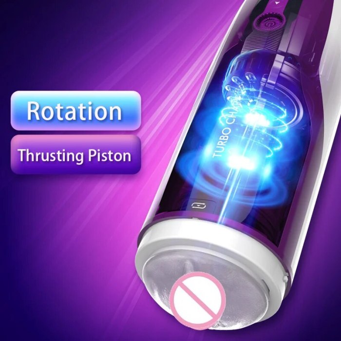 Leten Automatic Rotation Telescopic 4D Vagina Male Masturbator