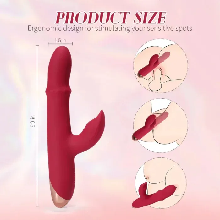 Lilian-G-spot Vibrator with Beads Ring and Clit Stimulator