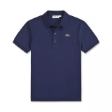 22SS Man Short Sleeve Classic Pique Polo Shirt Dark Blue 501