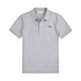 22SS Man Short Sleeve Classic Pique Polo Shirt Grey 501